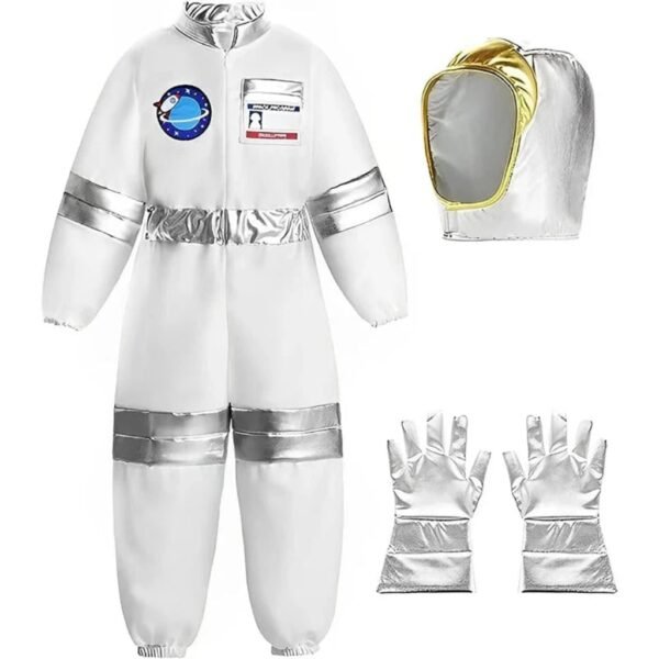 Dziecięcy kostium astronauty z hełmem i rękawicami na Halloween i karnawał