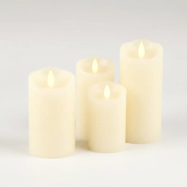 Dekoracyjne świeczki tealight LED na baterie z migoczącym płomieniem