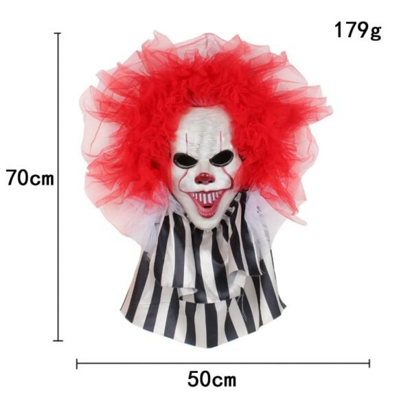 Wisząca dekoracja halloweenowa z klaunem i tiulem