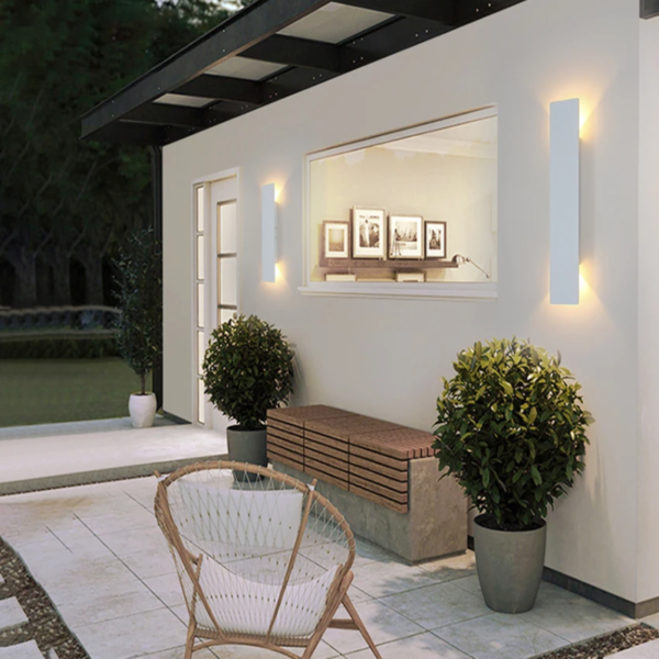 Nowoczesny aluminiowy kinkiet zewnętrzny LED IP65
