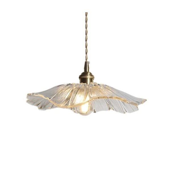 Wisząca lampa rzeźbiarska z motywem kwiatowym