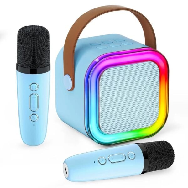 Przenośny zestaw karaoke Bluetooth z mikrofonami bezprzewodowymi