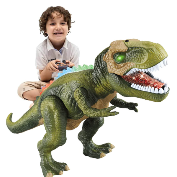 Zdalnie sterowany dinozaur ze światłem LED i dźwiękami