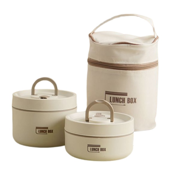 Wielowarstwowy lunchbox z torbą na ramię