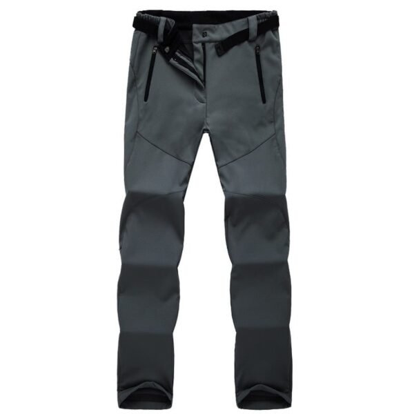 Damskie ocieplane spodnie trekkingowe softshell – szare